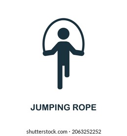 Jumping Rope icon. Monochrome sign from gym collection. Creative Jumping Rope icon illustration for web design, infographics and more