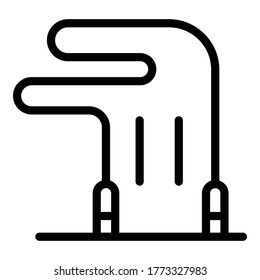 Jumping rope icon. Outline jumping rope vector icon for web design isolated on white background
