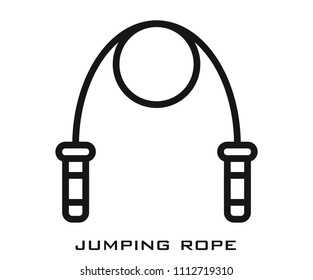 Jumping rope icon signs