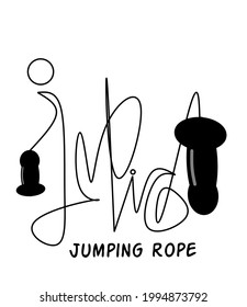 Icono de cuerda de salto. Ilustración simple del icono del vector de cuerda de salto para el diseño web aislado en fondo blanco