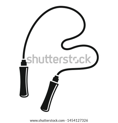 Jumping rope icon. Simple illustration of jumping rope vector icon for web design isolated on white background