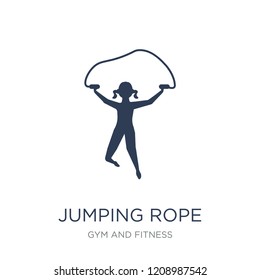 Jumping rope icon. Trendy flat vector Jumping rope icon on white background from Gym and fitness collection, vector illustration can be use for web and mobile, eps10