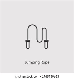 jumping rope icon vector icon.Editable stroke.linear style sign for use web design and mobile apps,logo.Symbol illustration.Pixel vector graphics - Vector