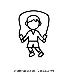 Jumping Rope Symbol in Vektorgrafik. Illustration