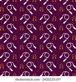 Jumping Rope Icon Vektor Illustration wiederholen trendy cute Muster bunten roten Hintergrund
