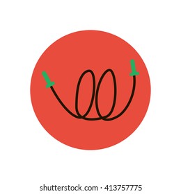 Jumping Rope Icon. Vector illustration. Gym equipment. Sport icon. Fitness icon 