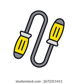 Jumping Rope icon with white background vector stock illustration
