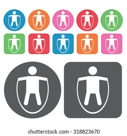 jumping rope icons set. Vector Illustration eps10.
