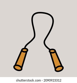 Salto de cuerda, ilustración, vector, sobre un fondo blanco.