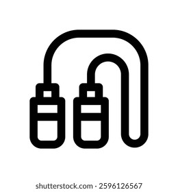 jumping rope line icon. Clean and minimalist vector icon for websites, mobile apps, presentations, and logos. Fully scalable and customizable for any project.