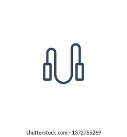Jumping rope line icon for web and mobile