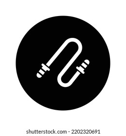 Springen, Seil, Skifahren Symbol. Gebundenes Vektordesign.