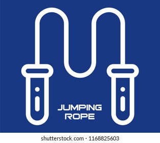 JUMPING ROPE SYMBOL VECTOR ICON