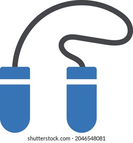 jumping rope vector glyph colour icon