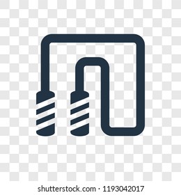 Jumping rope vector icon isolated on transparent background, Jumping rope transparency logo concept