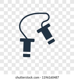 Jumping rope vector icon isolated on transparent background, Jumping rope transparency logo concept
