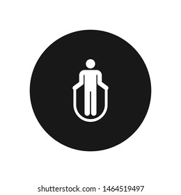 Jumping rope vector icon, simple jumping rope sign.