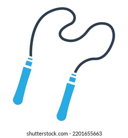 Icono vectorial de cuerda de salto que es adecuado para el trabajo comercial y que puede modificarlo o editarlo fácilmente
