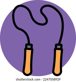 Jumping rope Vector Icon which is suitable for commercial work and easily modify or edit it
