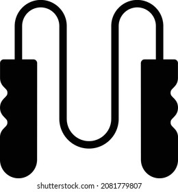 jumping rope vector illustration isolated on a transparent background . glyph vector icons for concept or web graphics.