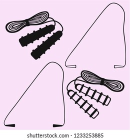 jumping rope vector silhouette isolated