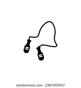jumping rope vector type icon