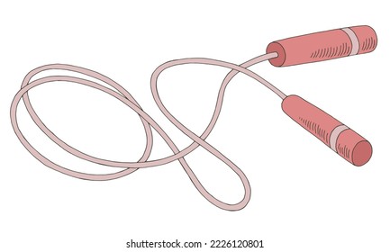 Jumping ropes graphic color sketch isolated illustration vector