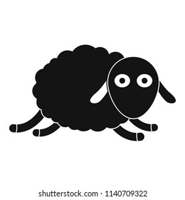 Jumping sheep icon. Simple illustration of jumping sheep vector icon for web design isolated on white background