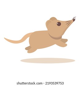 Jumping shrew icon cartoon vector. Agriculture animal. Asian mouse
