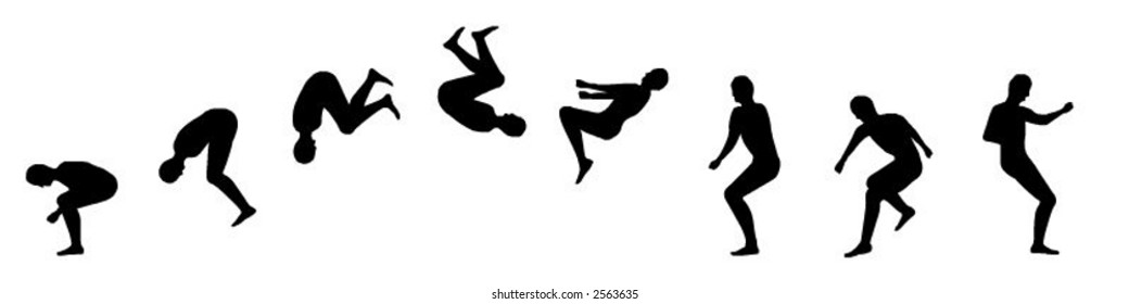 jumping silhouettes