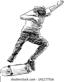 jumping skateboarder