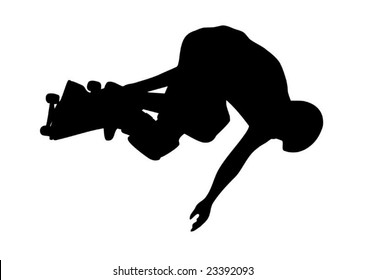 Jumping skater silhouette