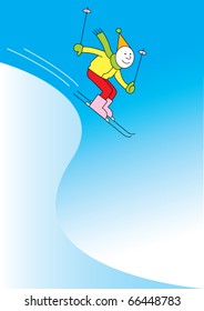 Jumping skier