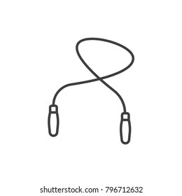 Jumping, skip rope line icon.