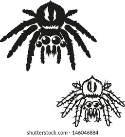 Jumping spider tattoo logo.