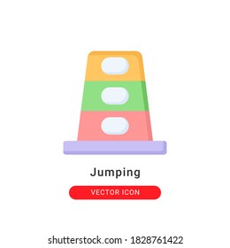 jumping sport icon vector illustration. jumping sport icon flat design.