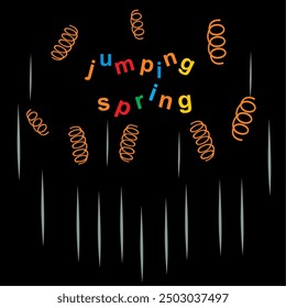 Jumping Spring image. Design images for game theme concepts, cuteness, fun and anything for game themes.