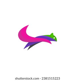 Jumping squirrel logo with a beautiful combination of colors. Can be used as a logo for a company, business, club, organization, or anything else.