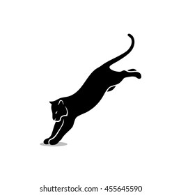 Jumping tiger - vector illustration
