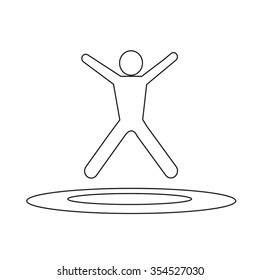 jumping Trampoline icon Illustration design