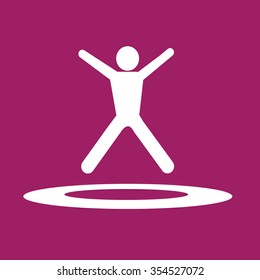 jumping Trampoline icon Illustration design