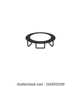 Jumping trampoline icon isolated on white background. Vector flat sign