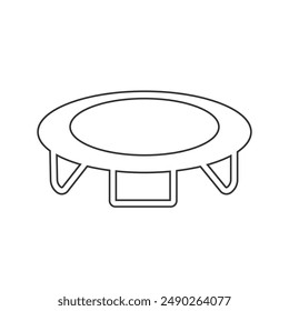 Icono de trampolín de salto aislado sobre fondo blanco. Vector