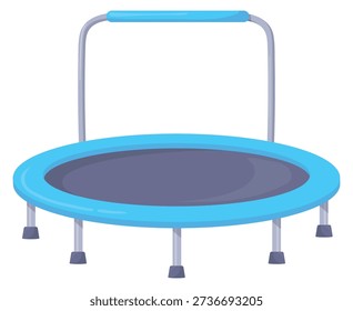 Jumping trampoline. Kid bounce playground equipment icon