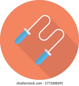 jumping vector flat color icon