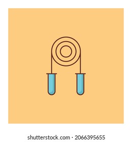 jumping Vector illustration on a transparent background. Premium quality symbols.Vector line flat color icon for concept and graphic design.