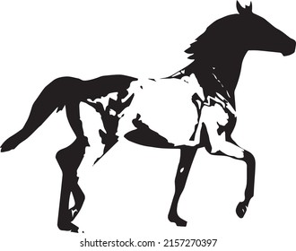 Jumping Vector Image ,Black Horse Sign On A White Background. Stock Vector Rearing Up Black Mustang Horse Vector Silhouette Stock Vector -.eps