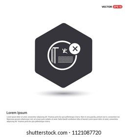 Jumping in Water Not Allowed Icon Hexa White Background icon template - Free vector icon