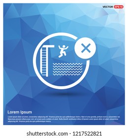 Jumping in Water Not Allowed Icon - Free vector icon