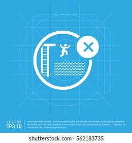 Jumping in Water Not Allowed Icon